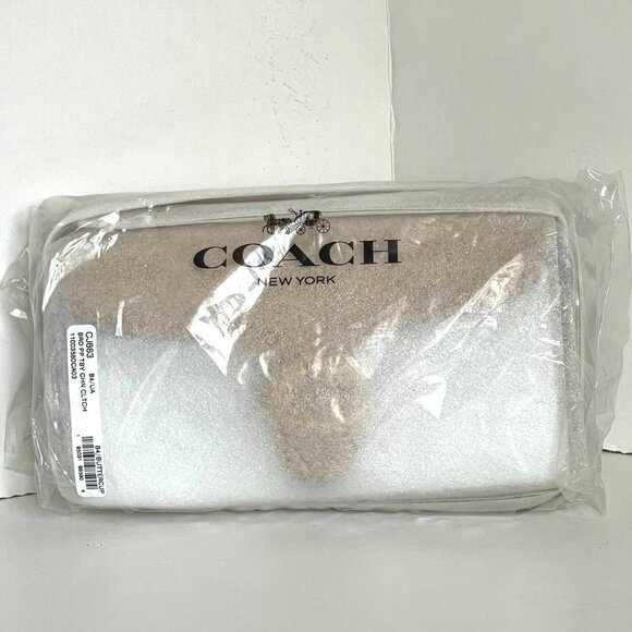 Coach Tabby Chain Clutch Braided Buttercup Leather CJ863 Crossbody Chain ORGPKG - Picture 2 of 14